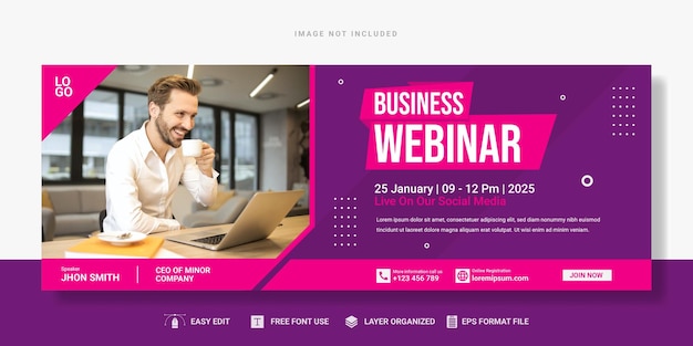 Business webinar banner template