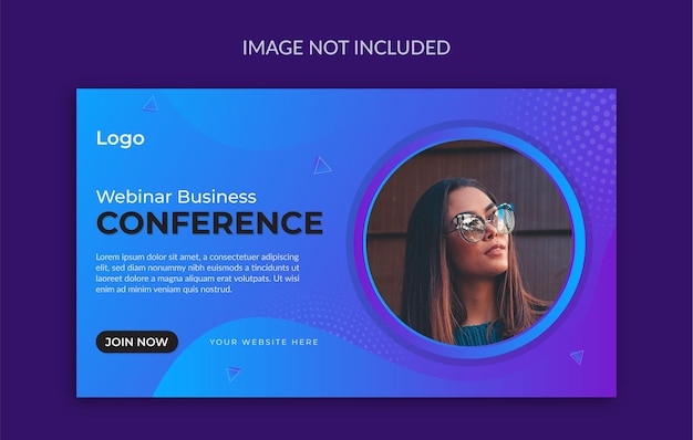 Vector business webinar conference social media and web banner template