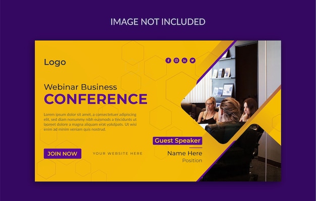 Business webinar conference social media and web banner template