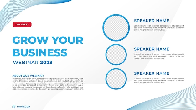 Business webinar conference template illustration