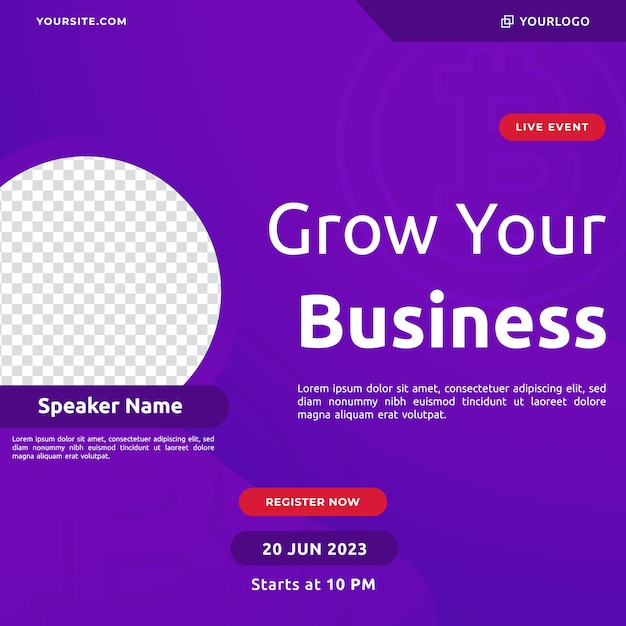 Business webinar conference template illustration