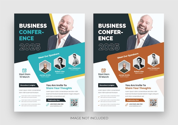 Business Webinar Flyer Template, 2024 Conference Flyer, a4 Flyer, vector sjabloonontwerp