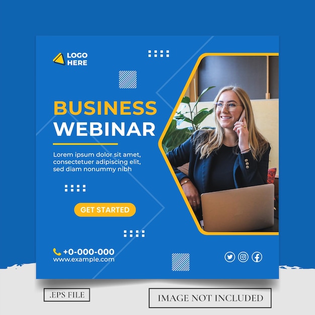 Business Webinar Social Media Post Template