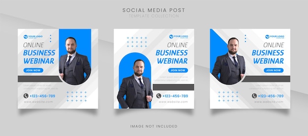 business webinar social media post template