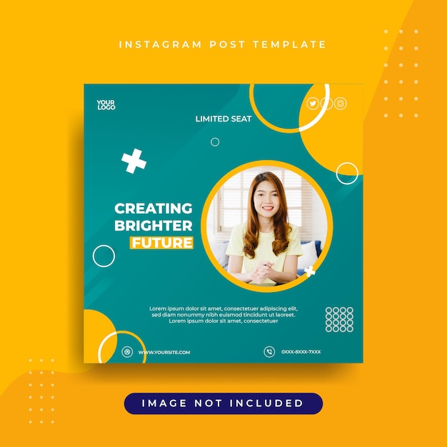 Business and webinar talkshow social media post template backgrund