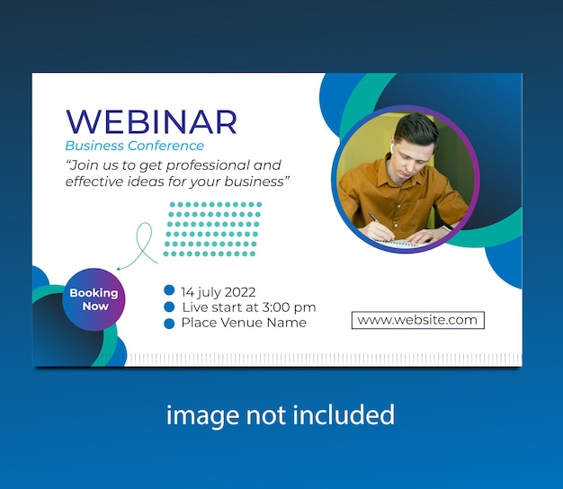 Business webinar template banner design