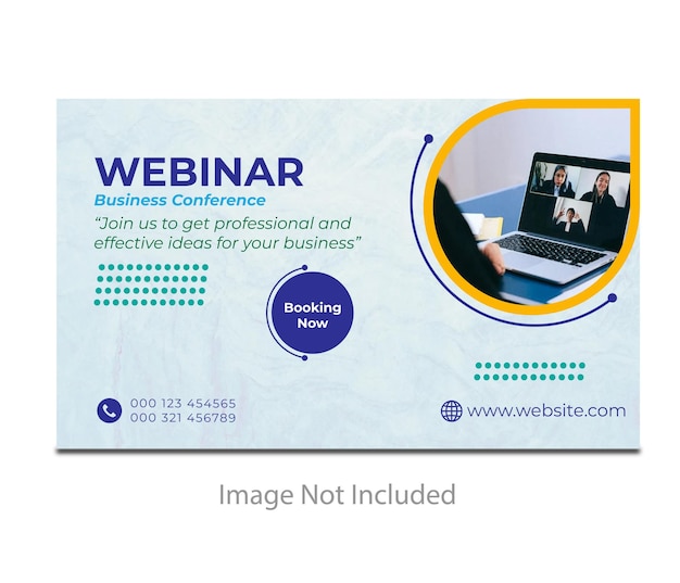 Business webinar template banner design