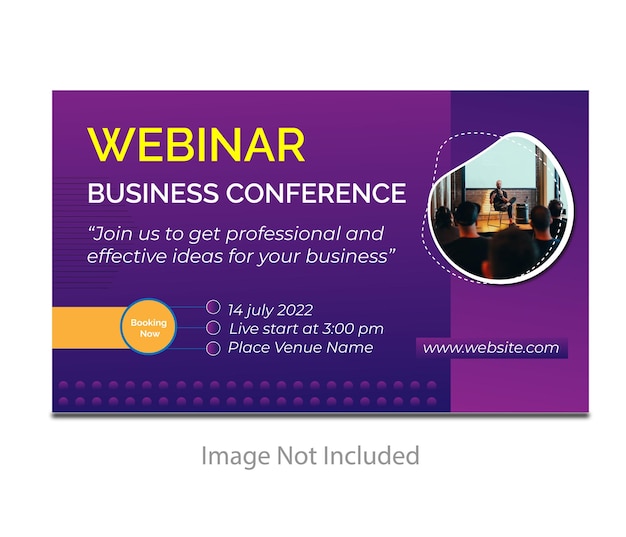 Business webinar template banner design