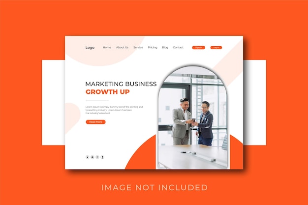 Vector business website header templat