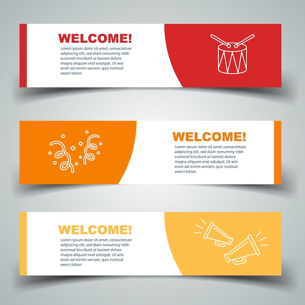 Business welcome banners set