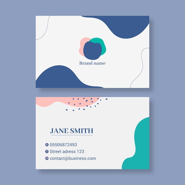 Vector business woman business card template