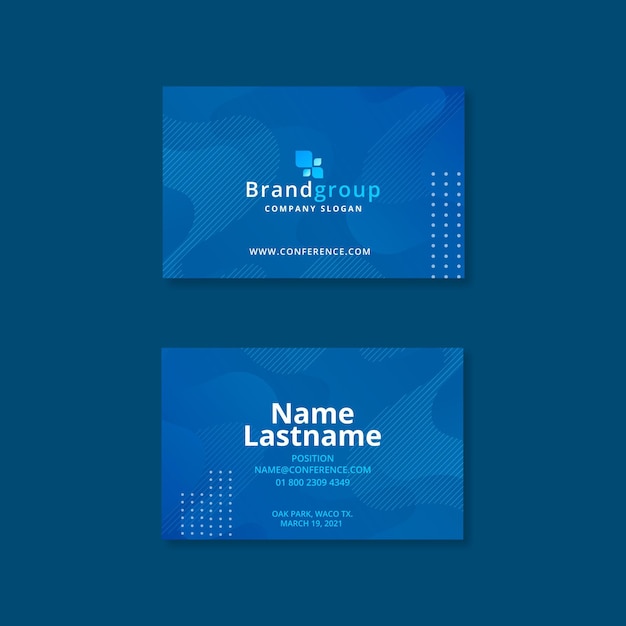 Business woman business card template