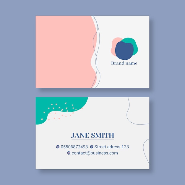 Vector business woman business card