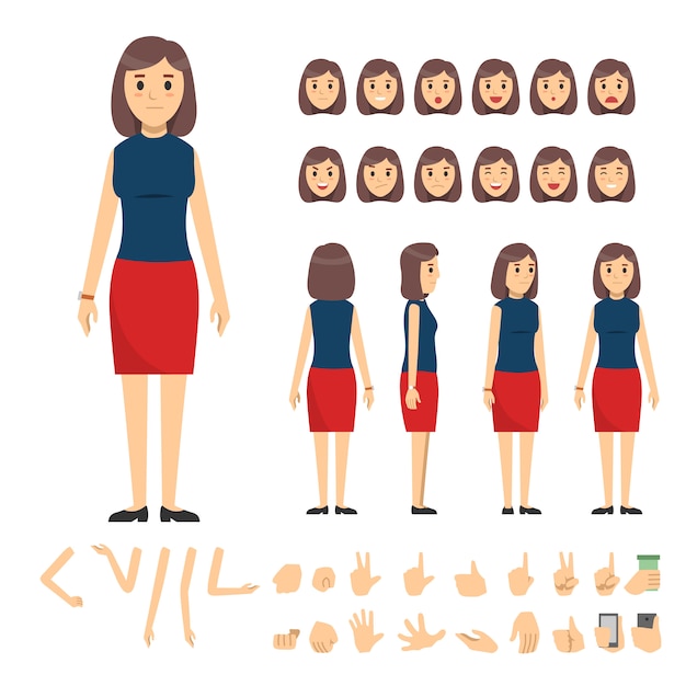 Business woman character set