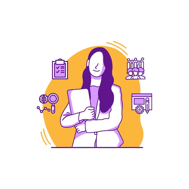 Business Woman Flat Design