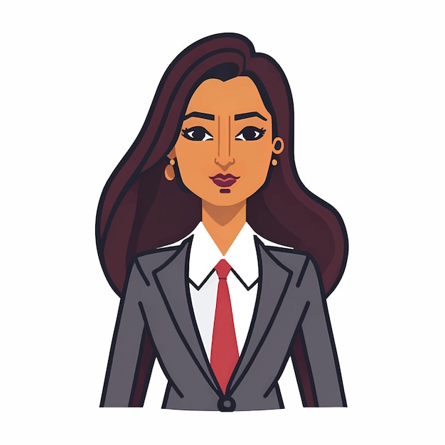 Vector business woman icon avatar symbol flat vector sign isolated on white background