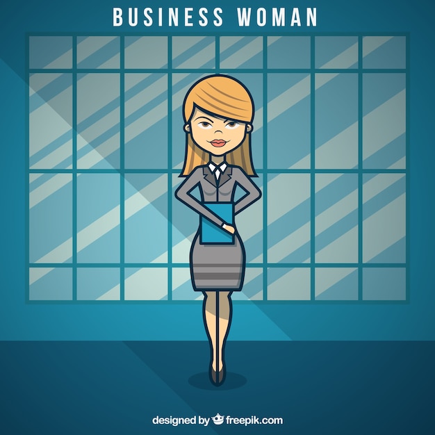 Vector business woman illustration