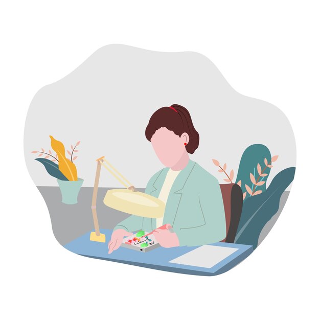 Vector business woman people activity vector illustration