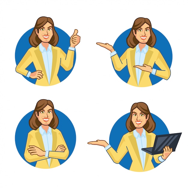 Business woman professional character design