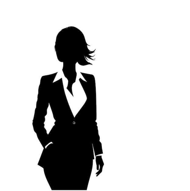 Business woman silhouette