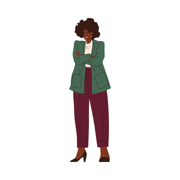 Vector business woman in suit manager or employee lady