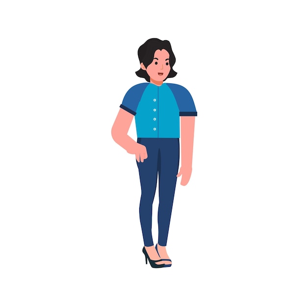 Vector business woman vector illustration