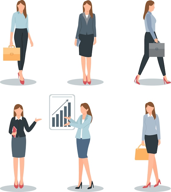 Vector business woman