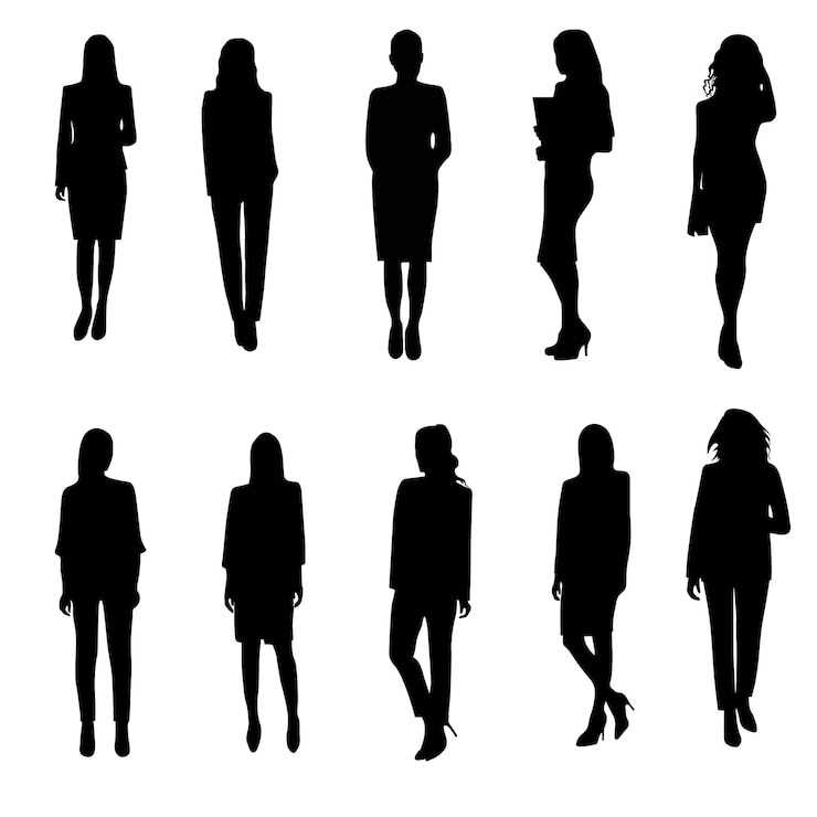 Vector ビジネス女性グループセット