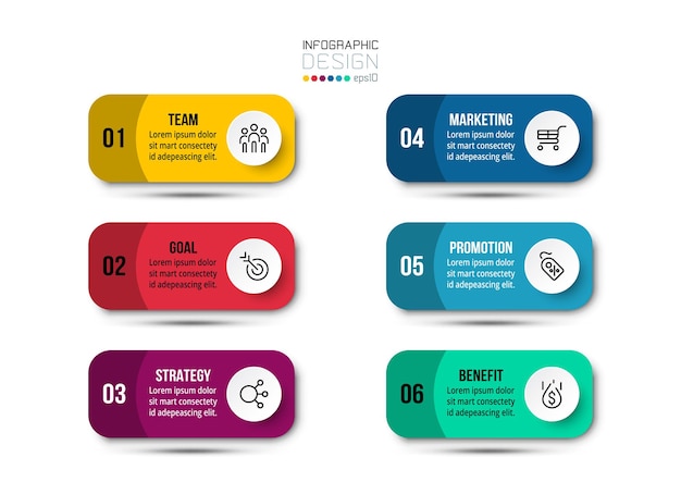 Modello di infografica flusso di lavoro aziendale