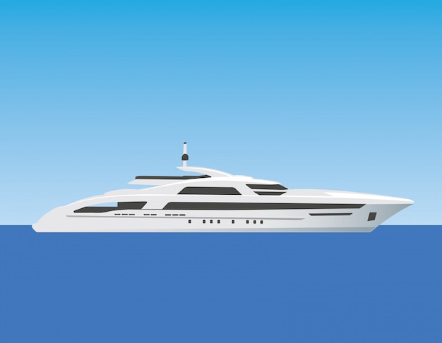 Vector business yacht