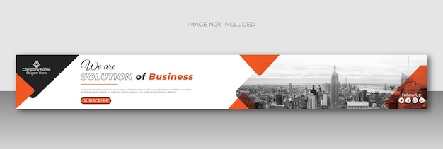 Business youtube cover design template