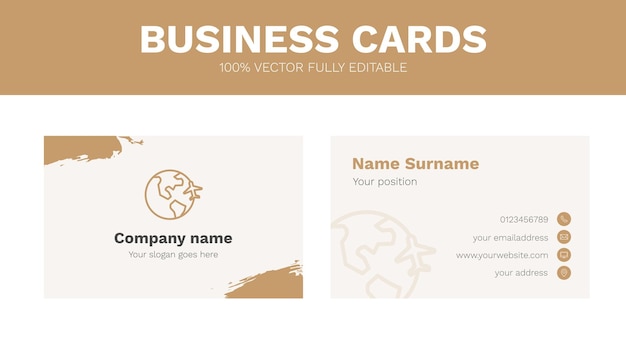 Vector businesscardsstarttemplate