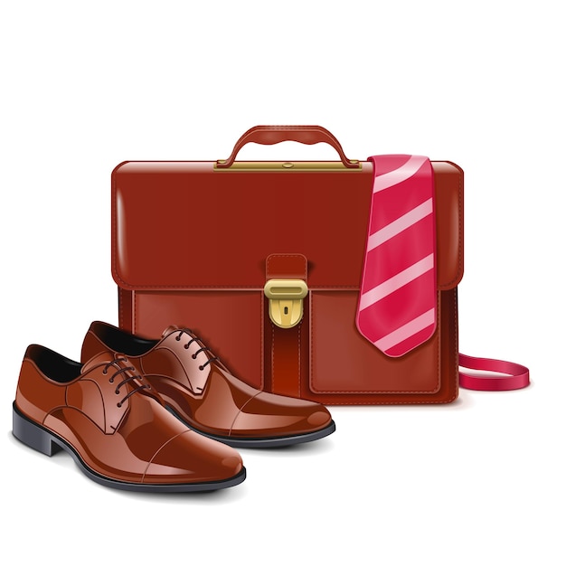 Businessman Accessories isolated on white background