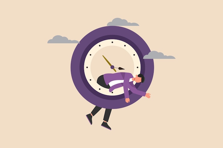 Vector businessman are stressed all the time stress in office flat vector illustration isolated