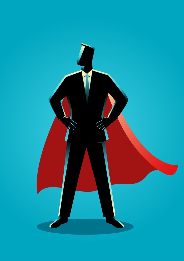  businessman as a superhero
