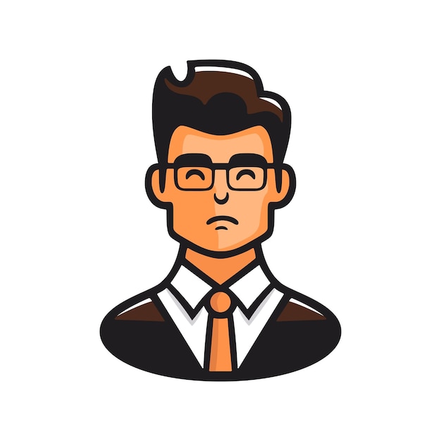 Vector businessman avatar illustration cartoon user portrait user profile icon