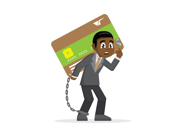 Businessman bearing credit card.