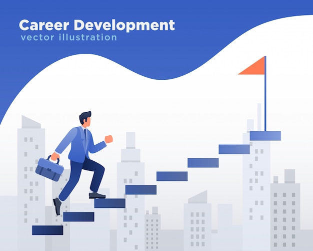 Vector businessman career development