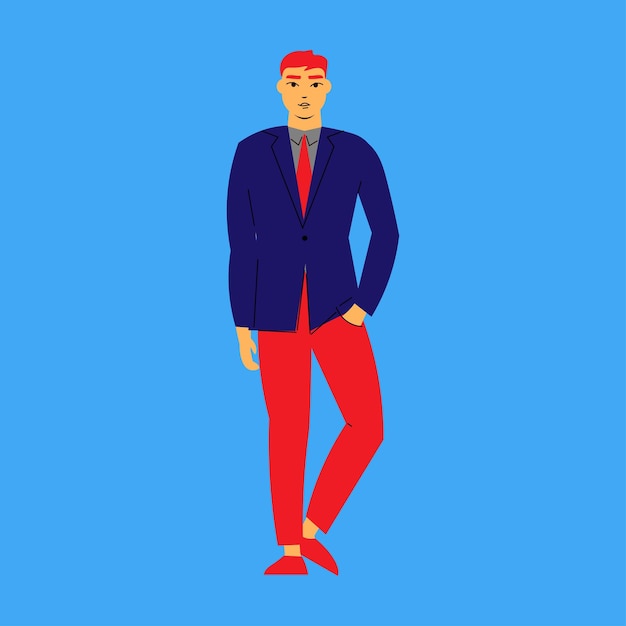 Vector businessman character avatar isolated