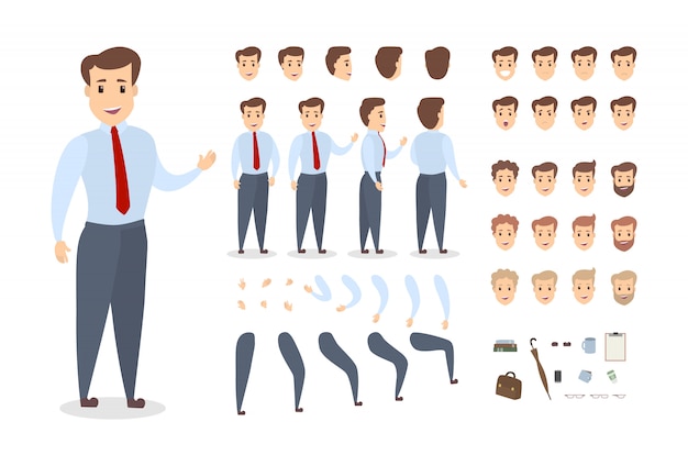 Businessman character set.