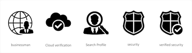 businessman cloud verification and search profile