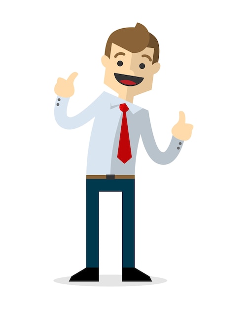 businessman doing thumbs up