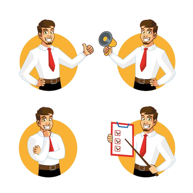 Businessman employee salesman character design