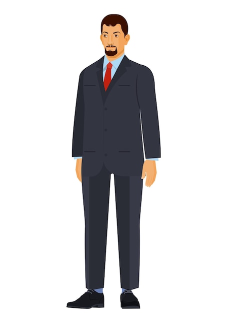 Vector businessman front three fourth character design for animation games medical illustrations