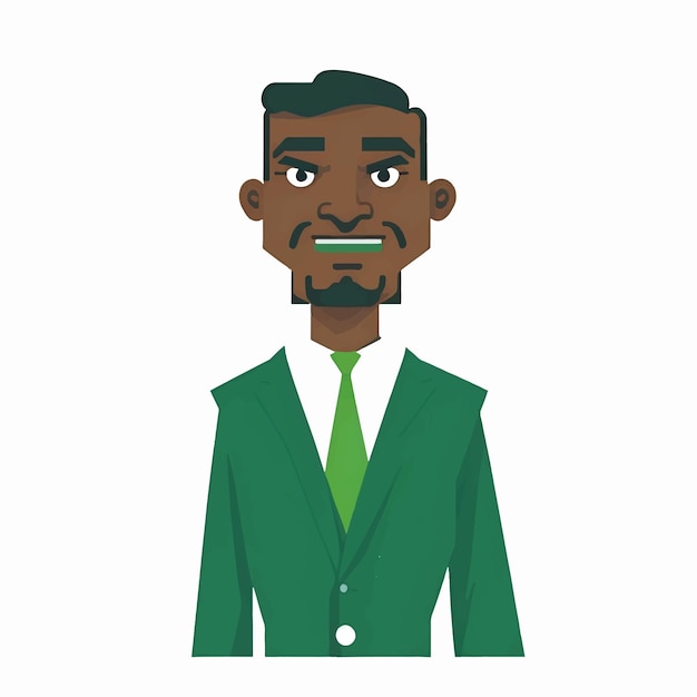 Vector businessman in green suit employer or manager icon vector illustration