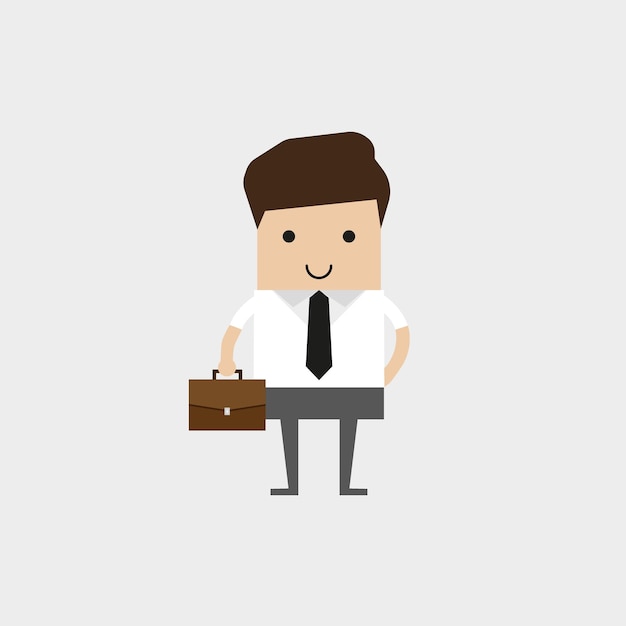 Businessman hand holding briefcase vector illustration