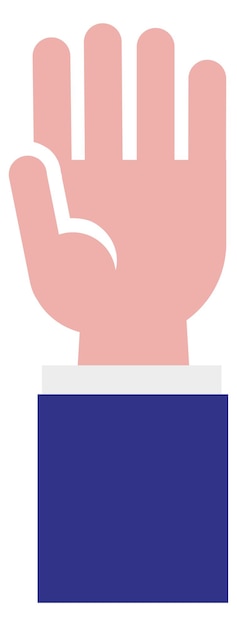 Businessman hand icon open palm human gesture