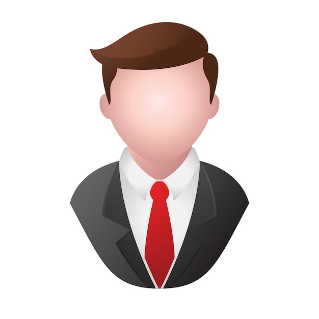 Illustrazione vettoriale a colori dell'icona dell'uomo d'affari
