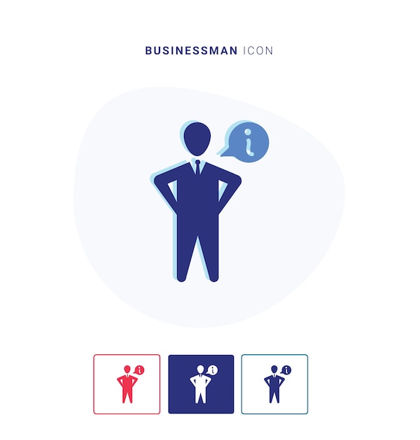 Vector businessman icon