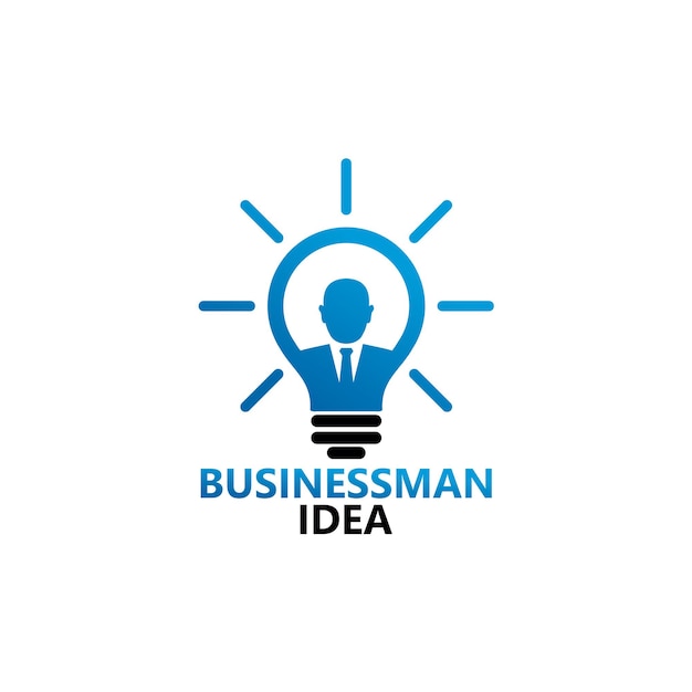 Businessman Idea Logo Template Design